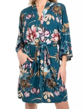 Linea Donatella Women's Tie-Closure Wrap Robe